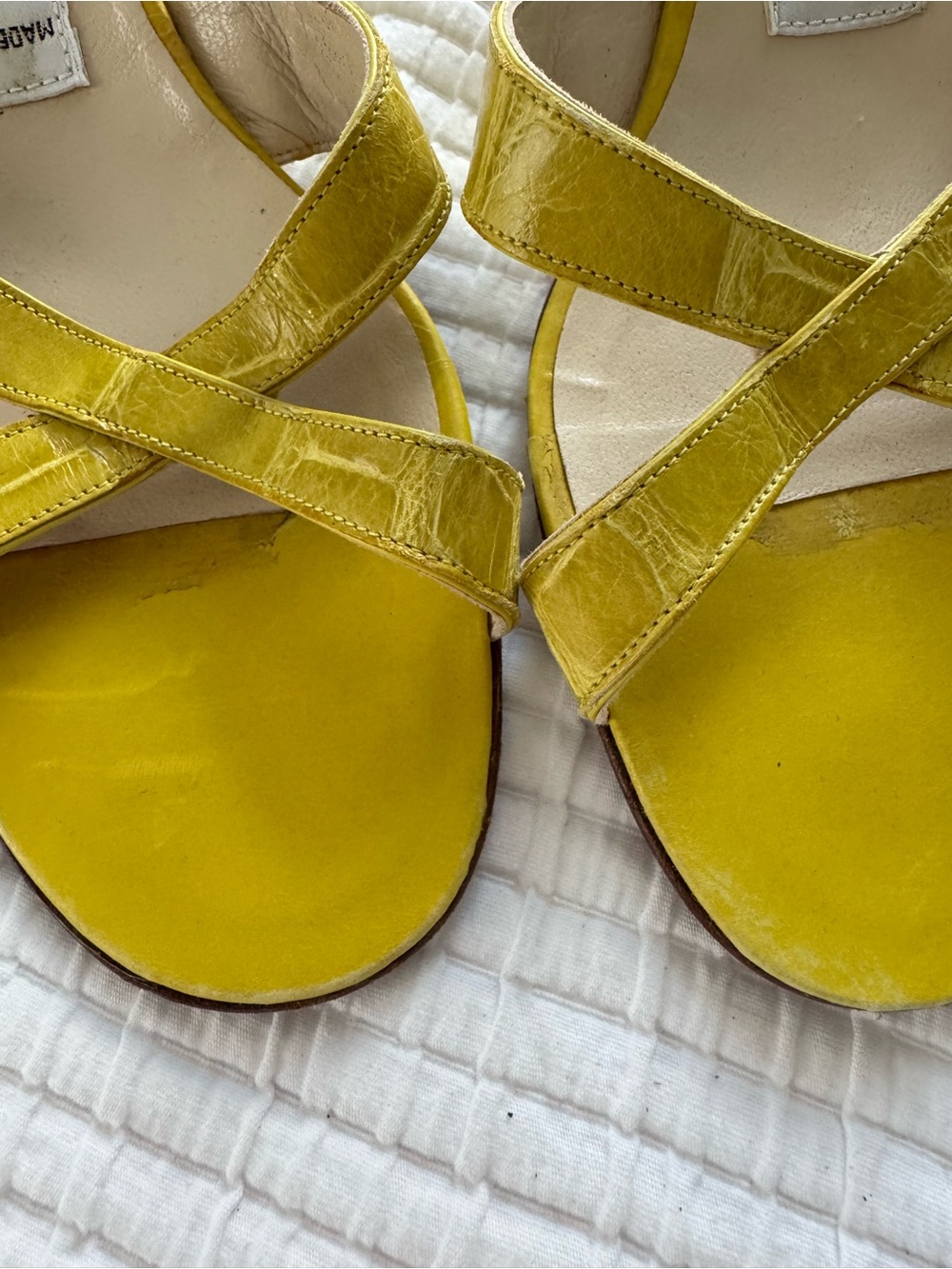 Made in same factory as Manolo Blahnik. Alligator Sandals - Picture 5 of 5